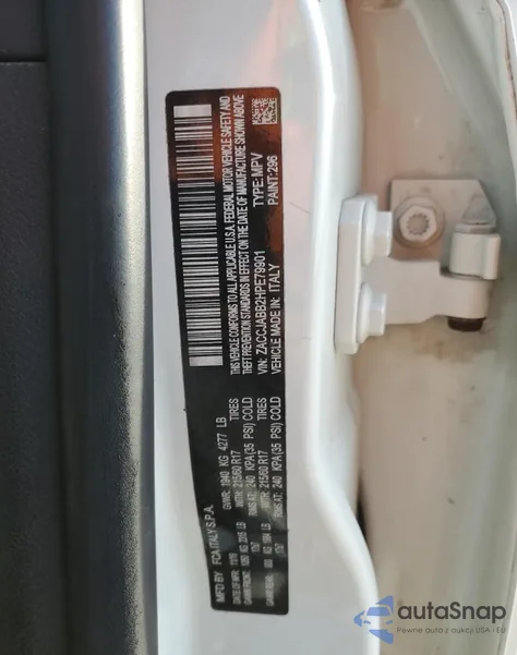 2017 Jeep Renegade Latitude from USA, damaged, VIN ZACCJABB2HPE79901